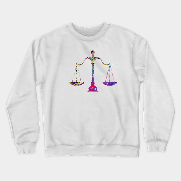 Scales of Justice Art Crewneck Sweatshirt by erzebeth